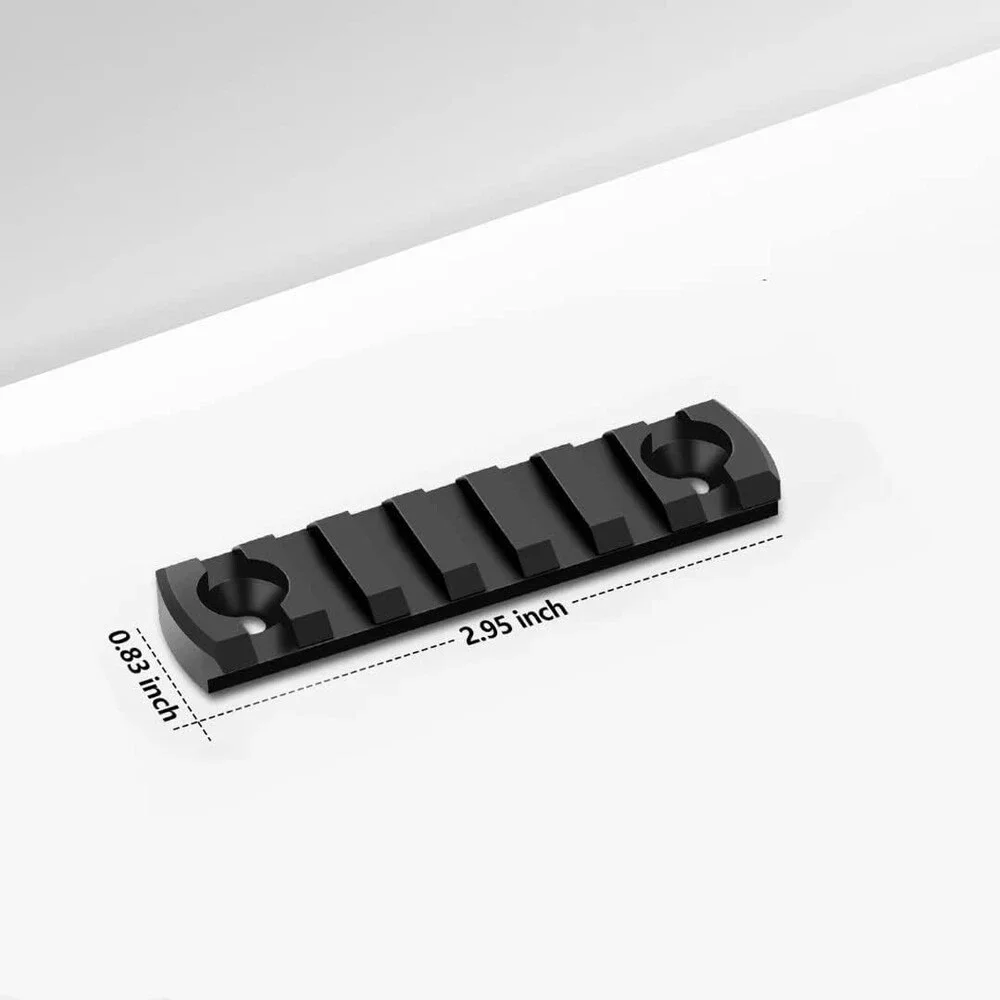 Heavy-Duty Aluminum 7-Slot Single-Sided Rail Accessory Set
